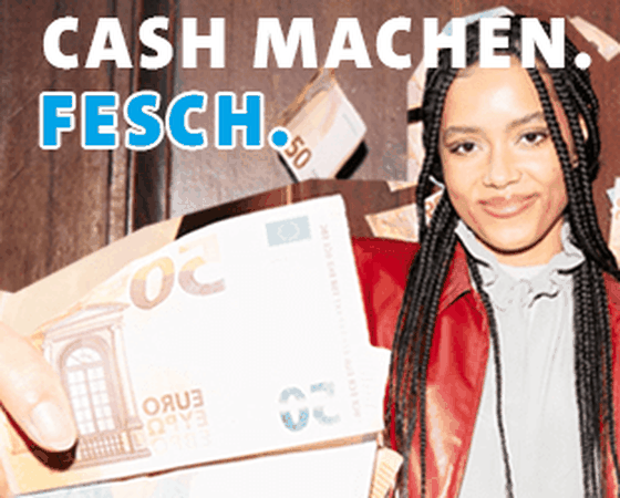 Cash machen. Fesch.
