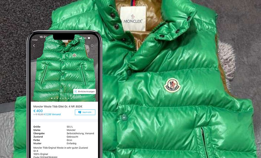 Moncler Weste in knalligem Grün