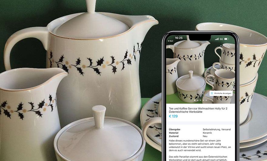 Weihnachtliches Porzellan von Österreichische Werkstätte