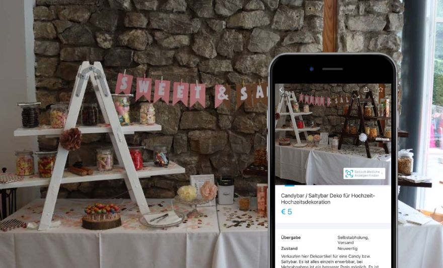 second hand Hochzeitsdeko Candybar