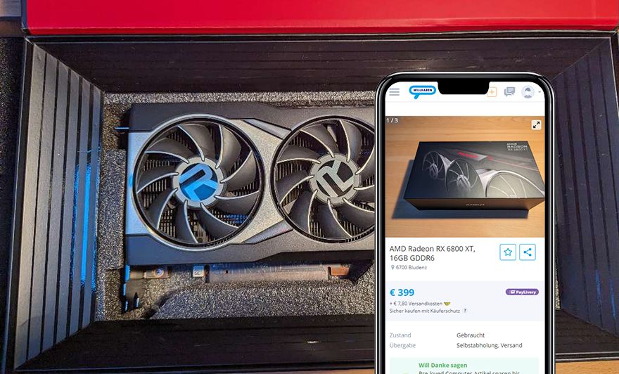 Angebot für eine AMD Radeon RX 6800 XT auf willhaben