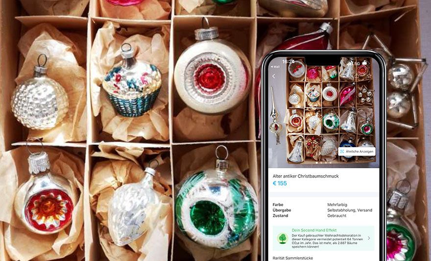 Vintage-Christbaumschmuck aus Glas